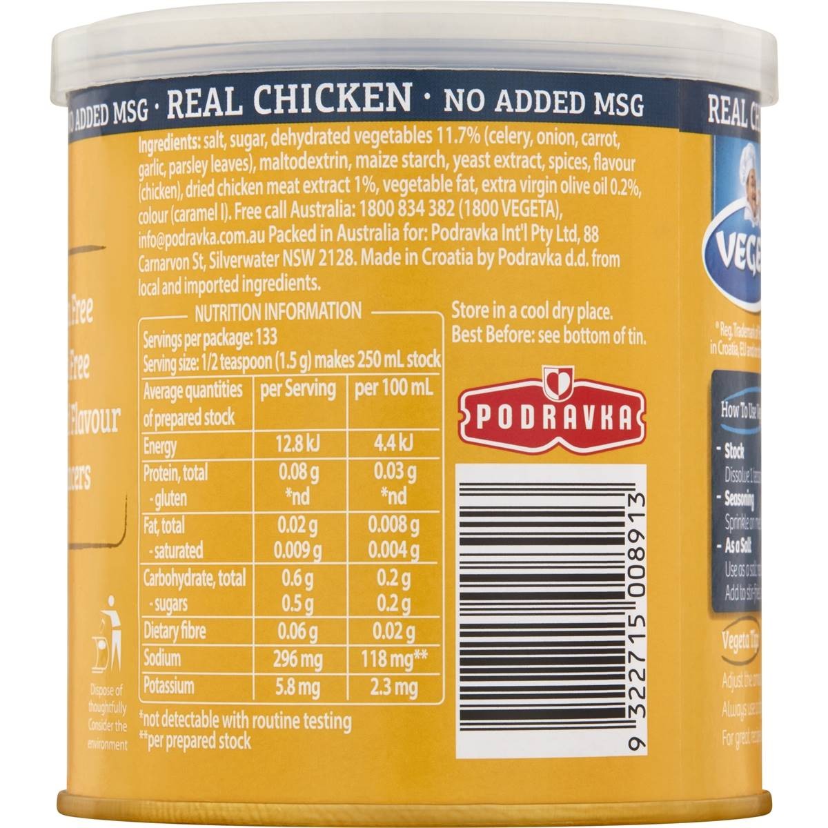Vegeta Chicken Stock Powder Seasoning 200g