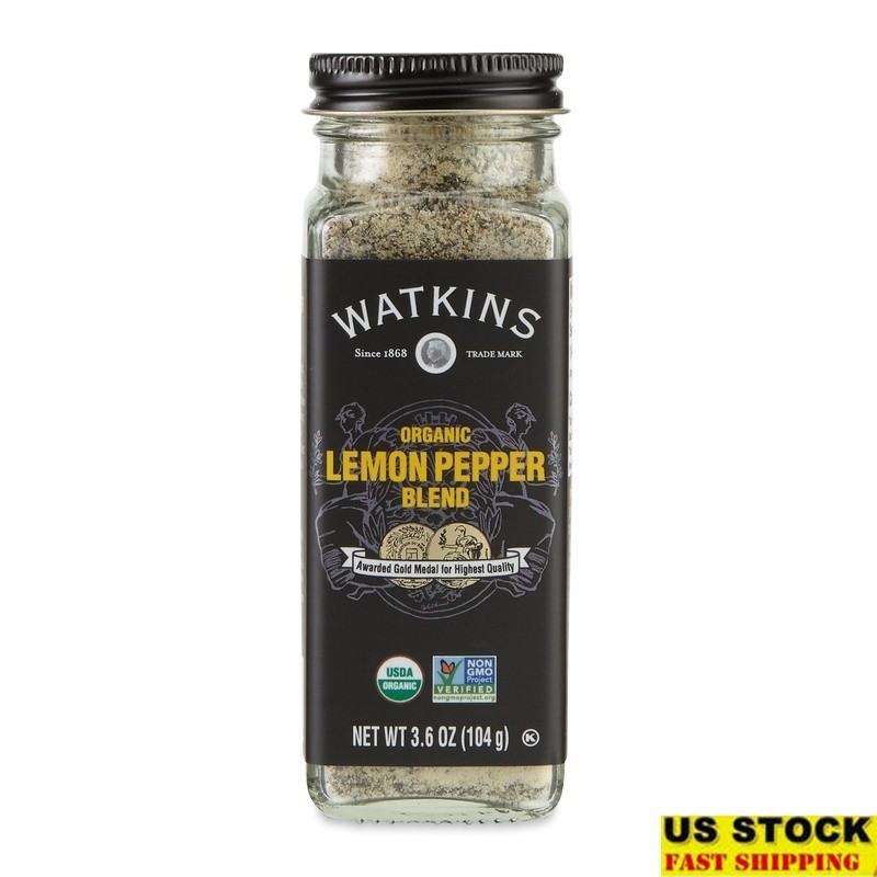 Gourmet Organic Lemon Pepper Spice 3.6 oz Gluten Free Non-GMO Seasoning New