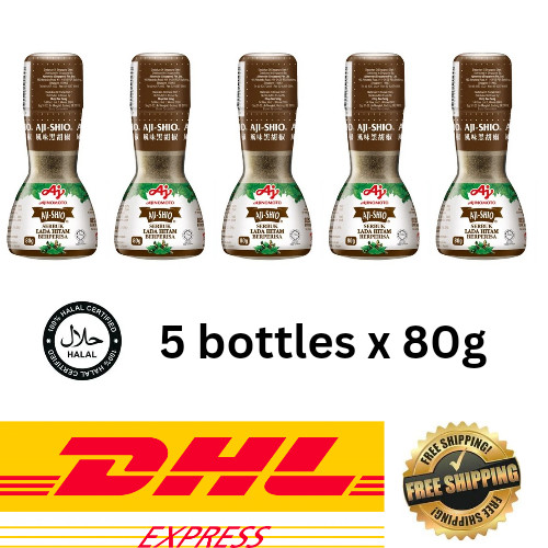 5 pcs Ajinomoto Black Pepper Seasoning AJI-SHIO | FREE SHIPPING BY DHL