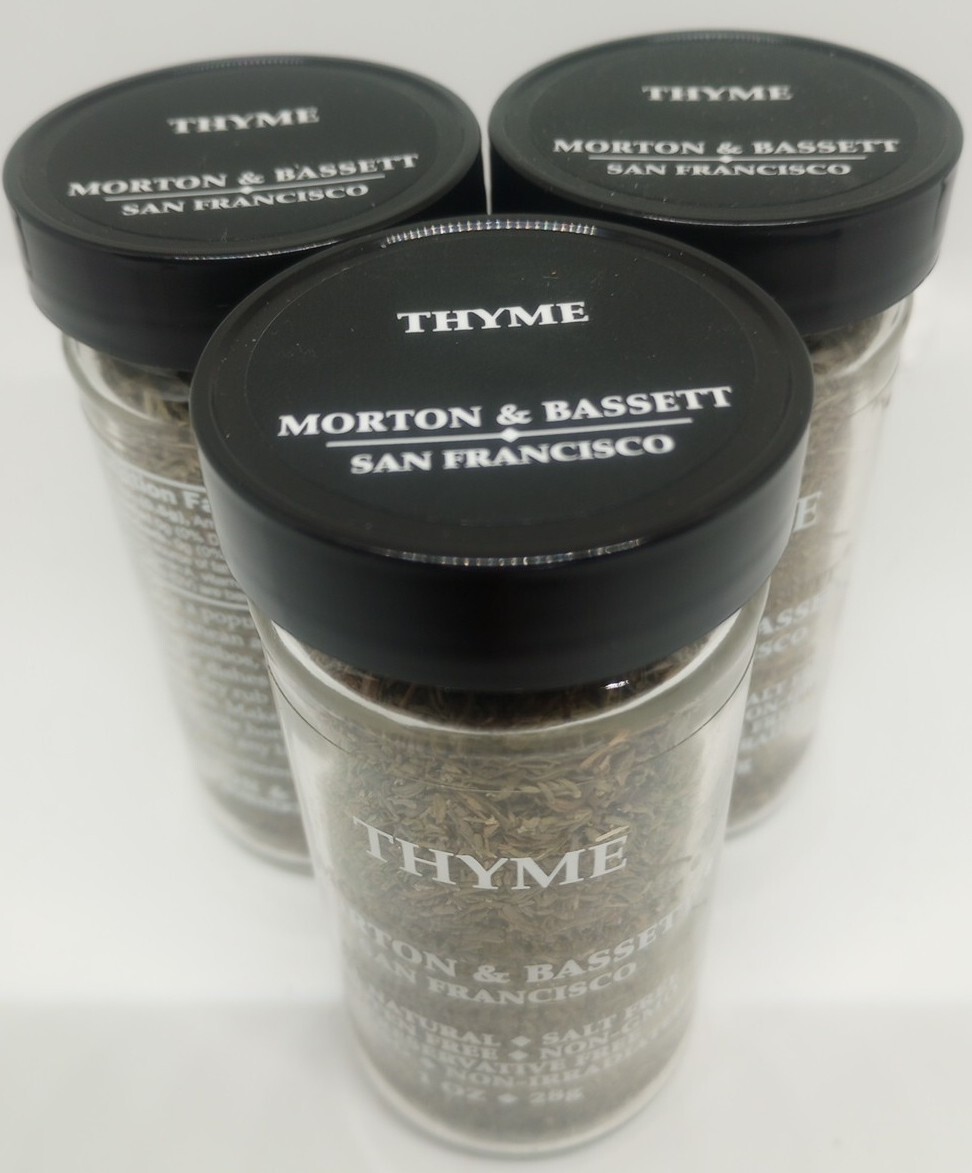 Morton & Bassett 3 Pack Thyme 1 OZ Mediterránean & French Cuisine Creole Flavor