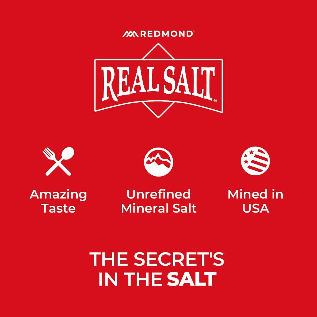 REDMOND Real Sea Salt Natural Unrefined Gluten Free Fine, 16 Ounce Pouch 1 Pack