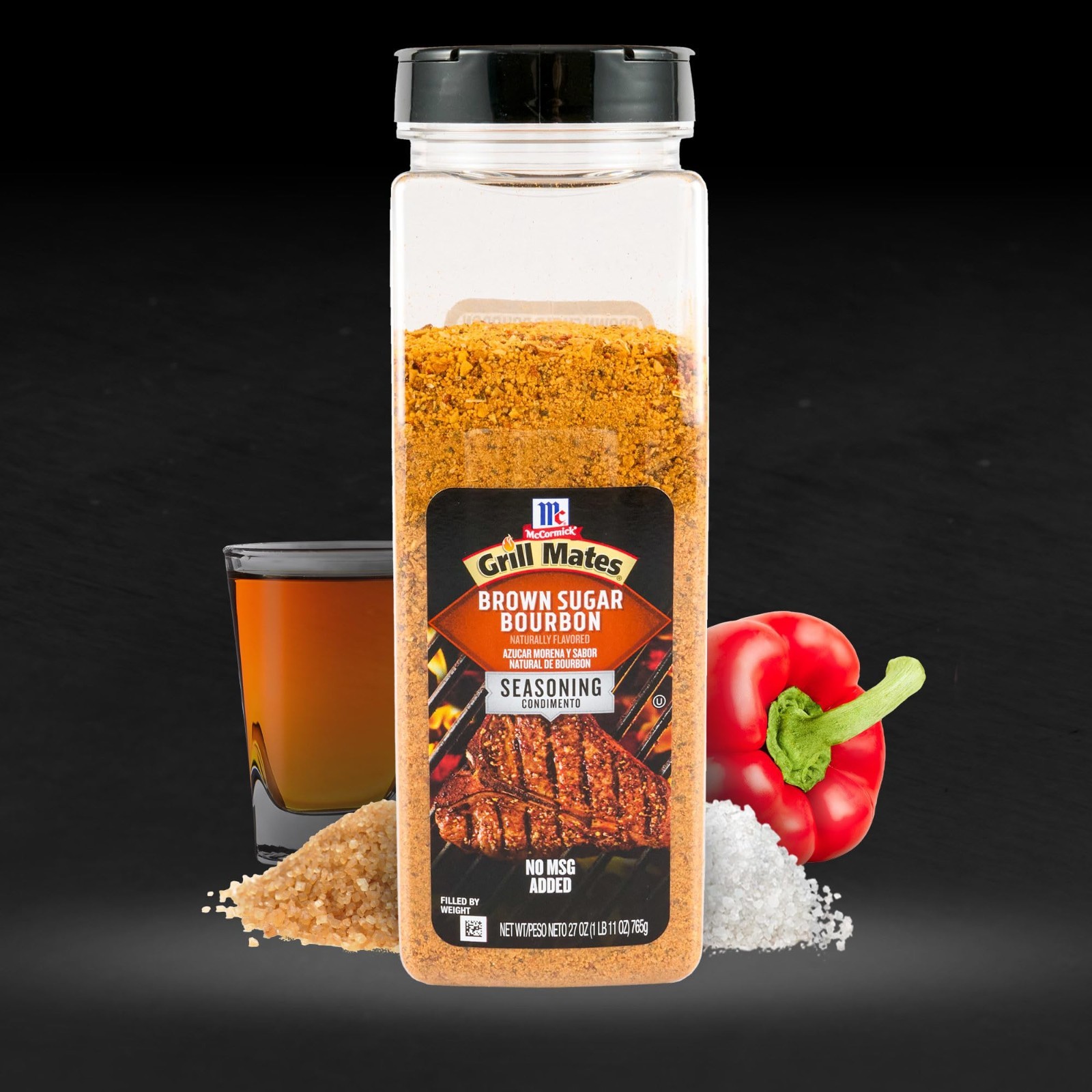 Brown Sugar Bourbon Seasoning 27oz – Sweet & Savory Spice Mix for Steak, Poultry
