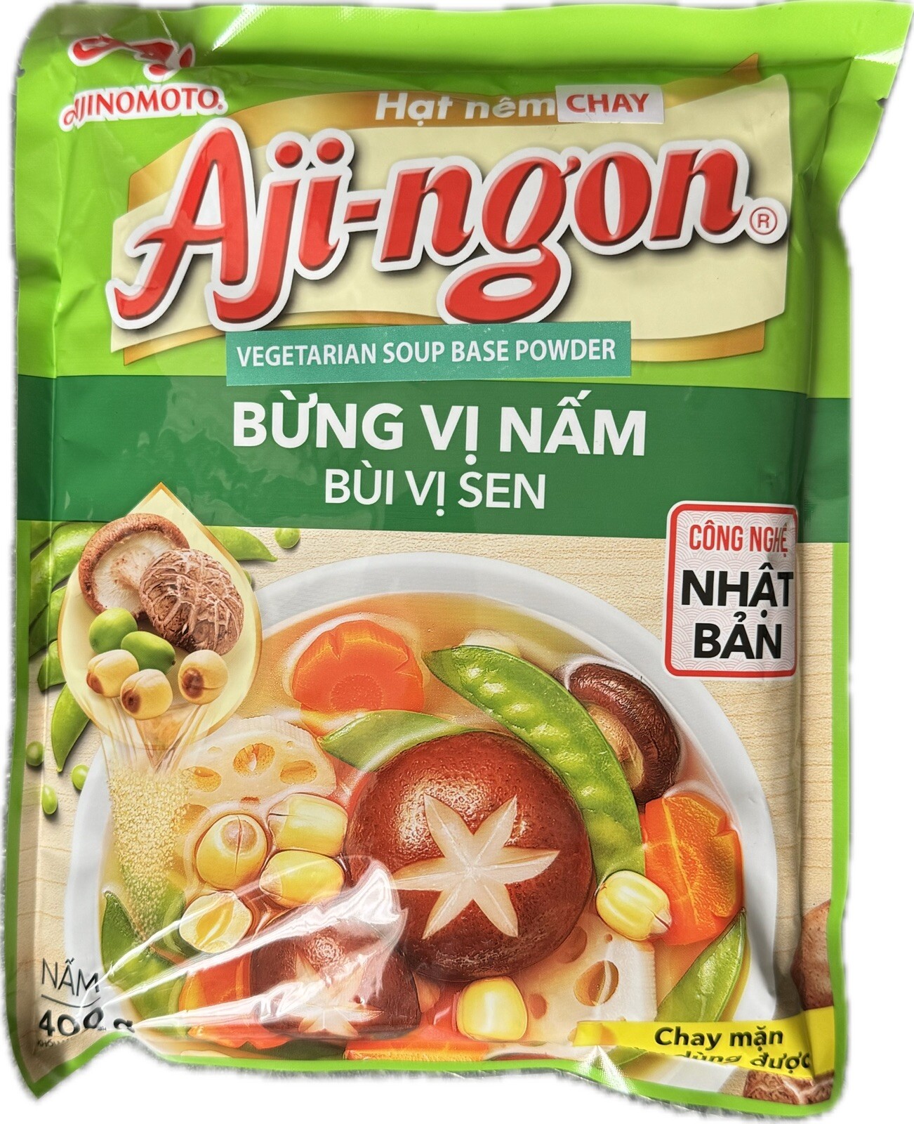 14oz Ajinomoto Aji Ngon Vegetarian Soup Base Powder (Hat Nem Chay)