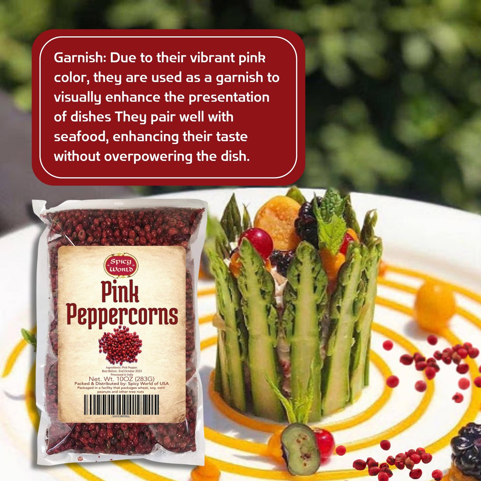 Spicy World Pink Peppercorns 10 oz – Exquisite Flavor, 10 Ounce (Pack of 1)