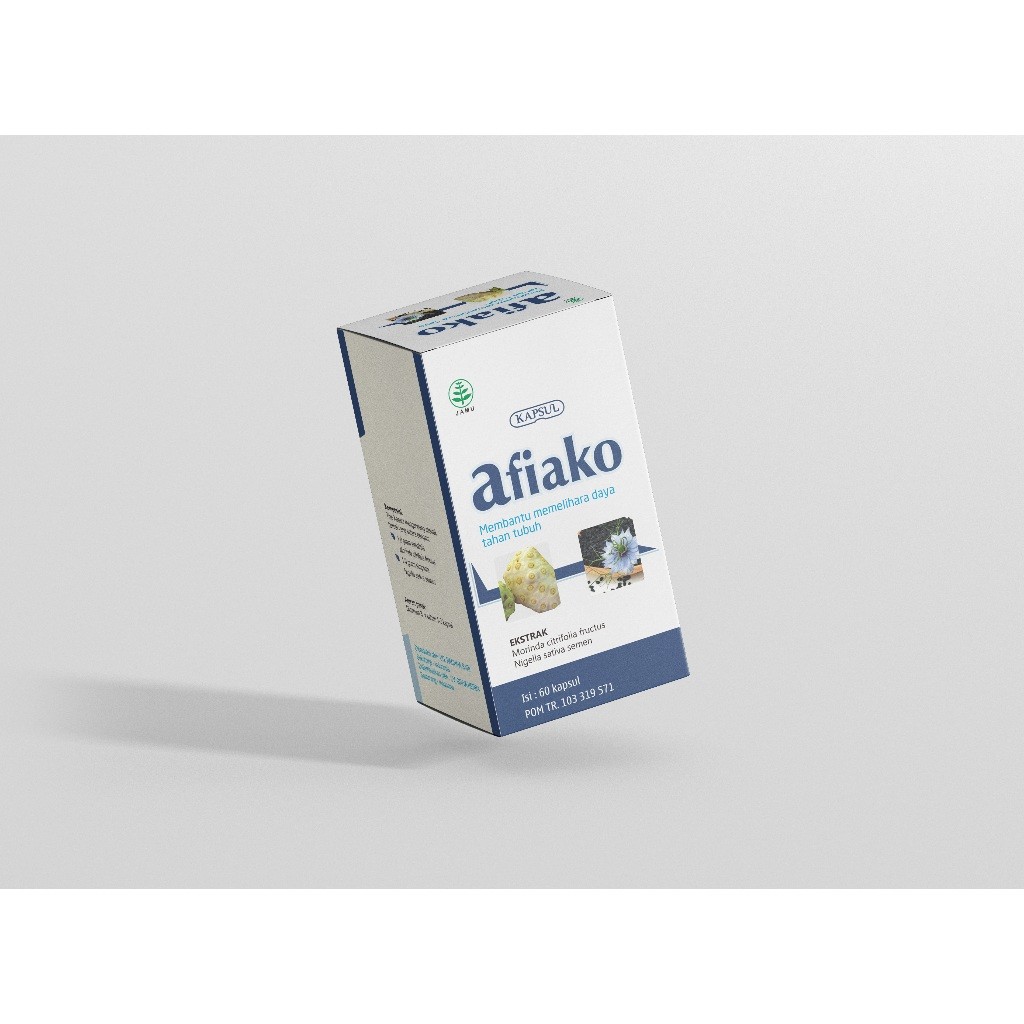 Herbal Afiako Capsules 60ct Noni Black Seed Wellness Blend