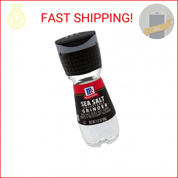 McCormick Sea Salt Grinder, 2.12 oz