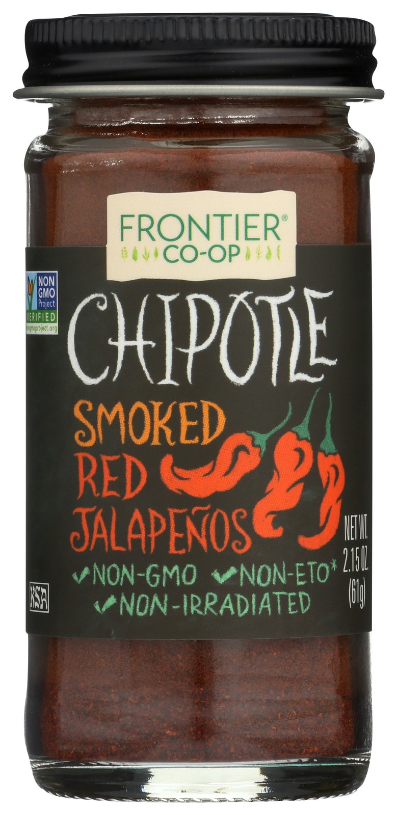 Frontier -Op Chipotle Ground Smoked Red Jalapenos Co-Op 2.15 Oz Seasoning 1 Pack