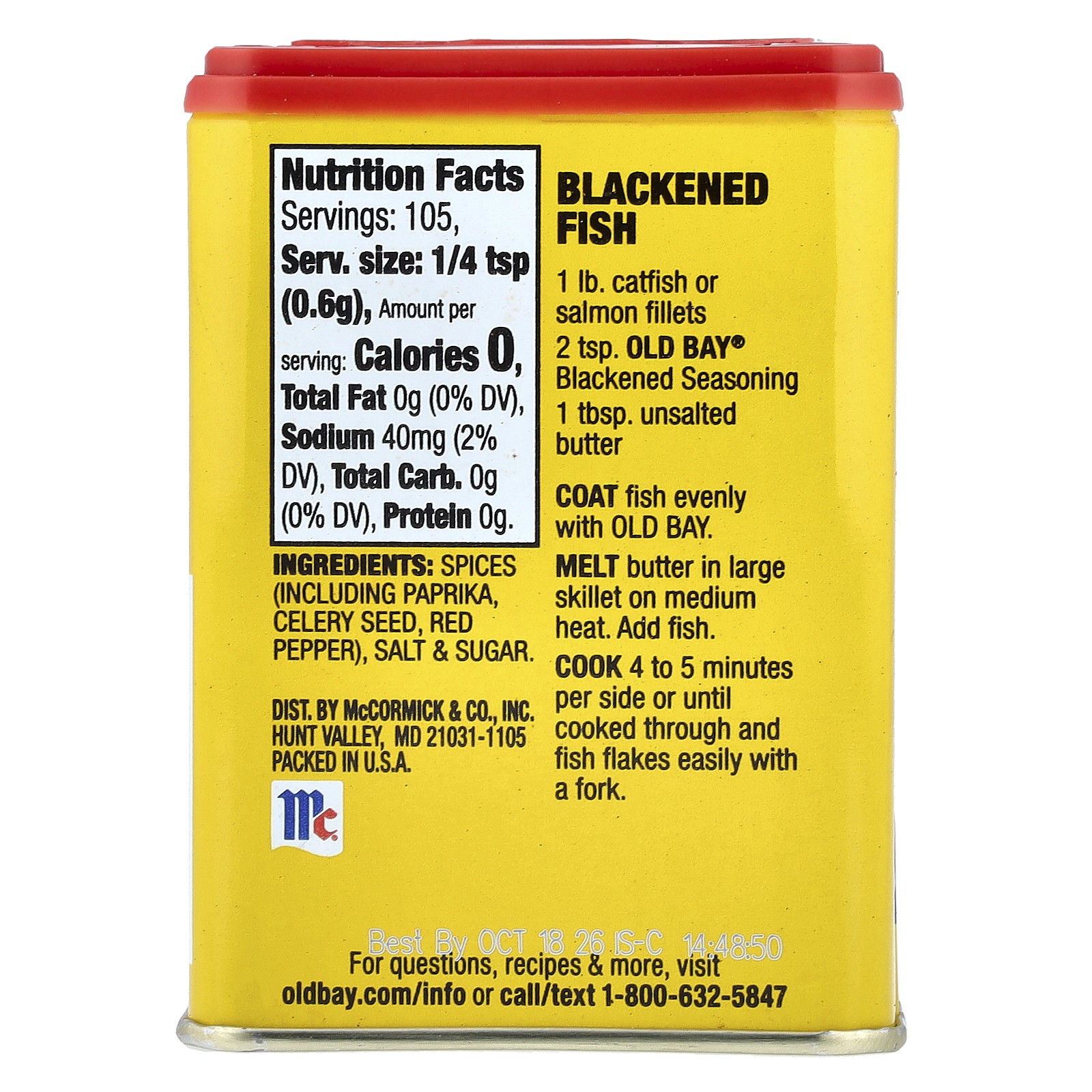 Blackened Seasoning, 2.25 oz (63 g)