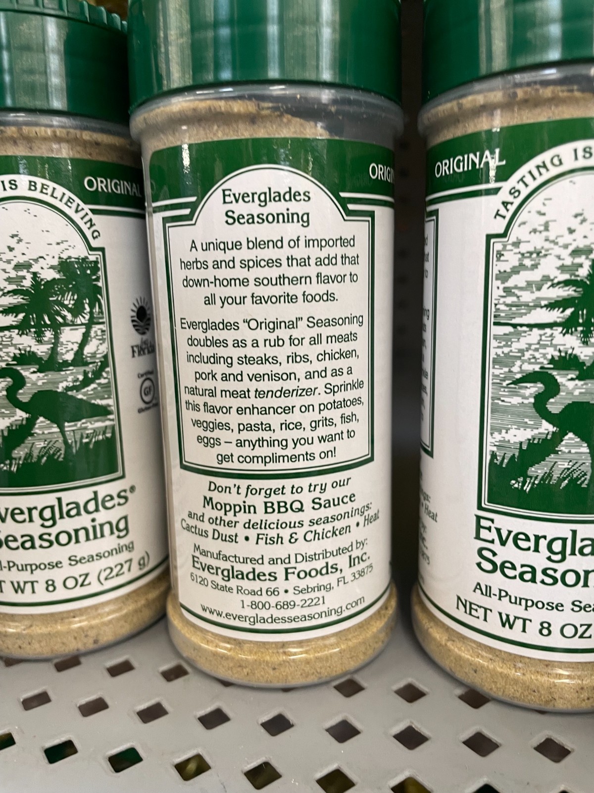 Everglades Seasoning Original All-Purpose 8 oz (5 Pack) Gluten-Free Southern