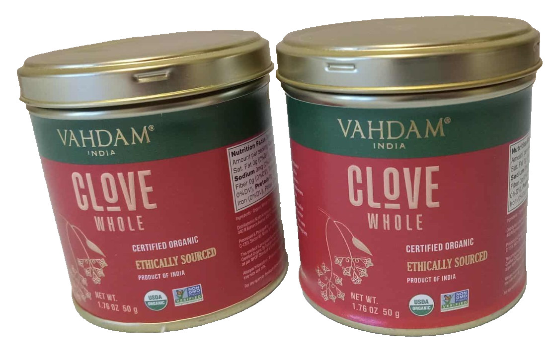 2 Pack VAHDAM, Organic Clove Whole (1.76oz) Gluten Free, Non GMO, Single Origin