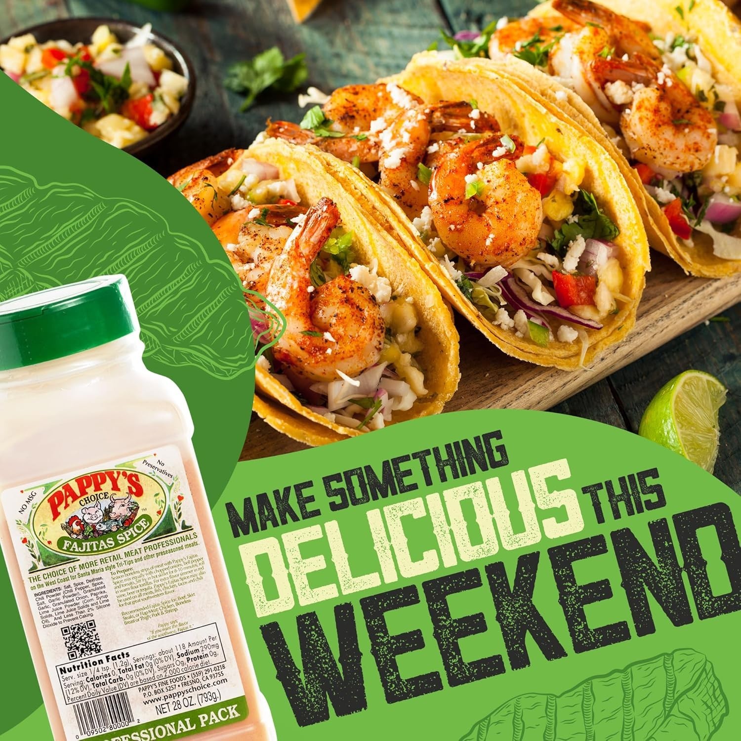California’s Legendary 28 Oz Fajita Spice Seasoning – Perfect for Grilling