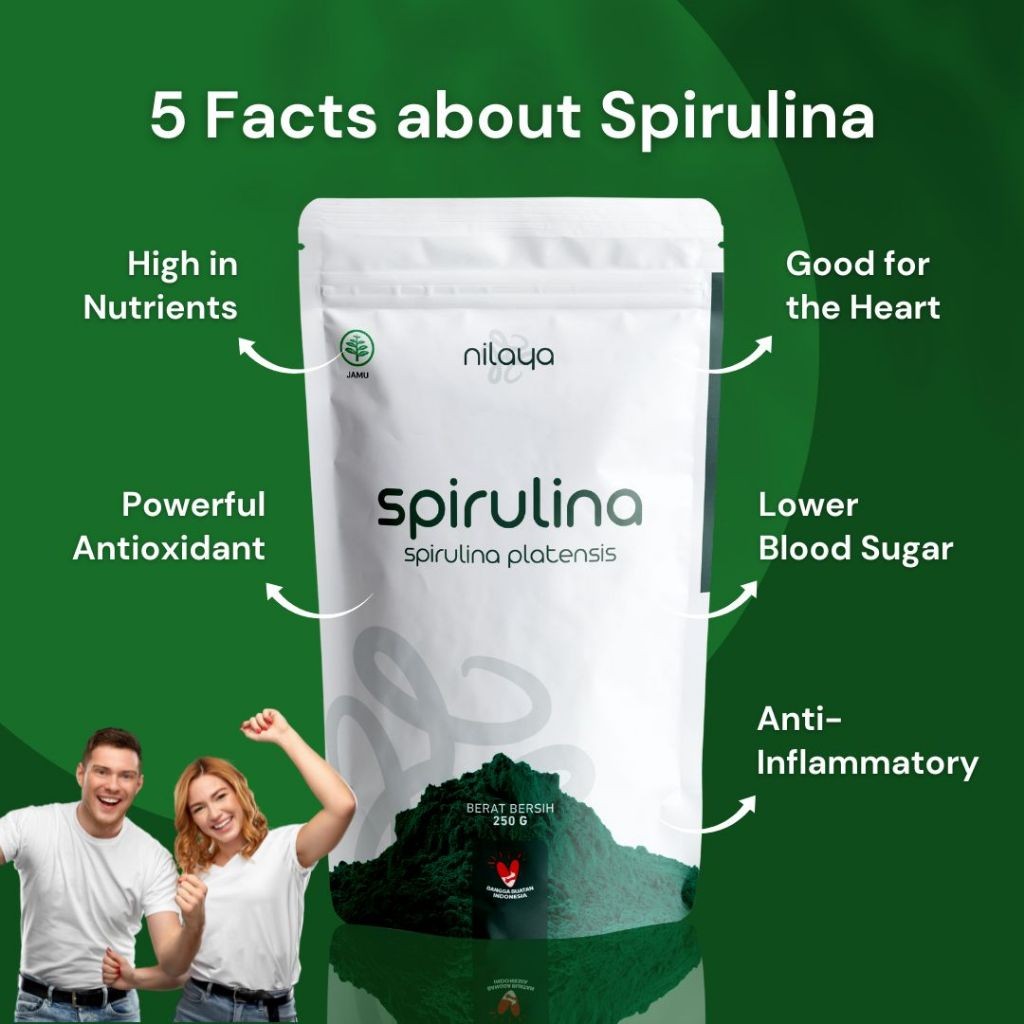 Organic Spirulina Powder 250g, smoothie mix, drink blend, plant-based, aroma