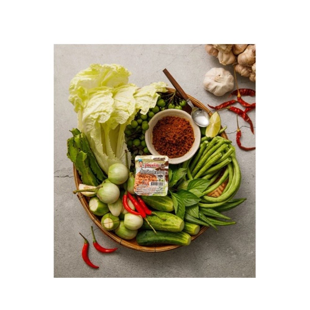 Rungcharoen Namprik Narok Mang Da Thai Spicy Chili Paste Ready to Eat 9 Cups x3