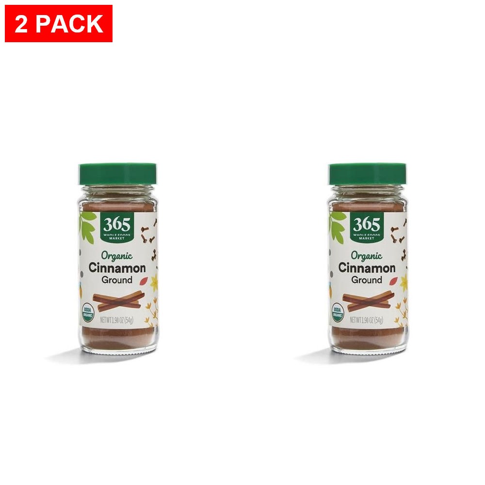 Whole Foods Market, Organic Ground Cinnamon, 1.9 Ounce – Pack Of 2