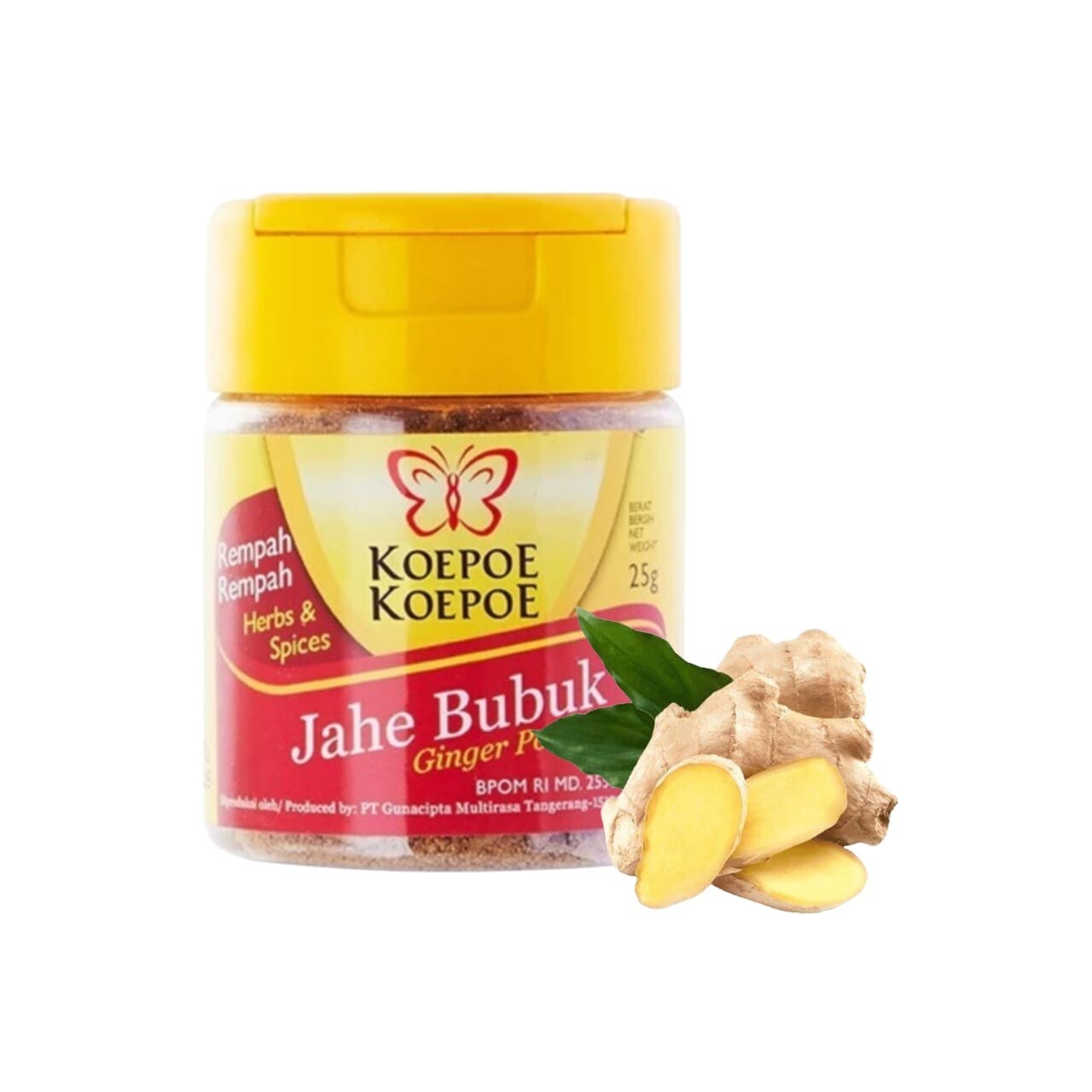 Koepoe Koepoe, Rempah Rempah, Jahe Bubuk, Ginger Powder, 25g (Pack of 1)