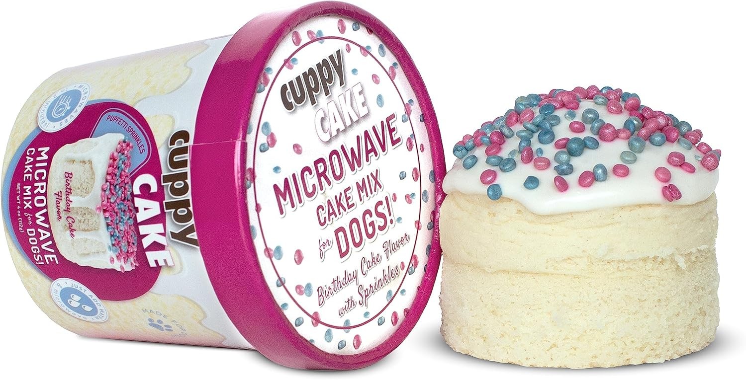 Cuppy Cake Microwave Dog Birthday in a Cup – 4 Ounce (Pack of 1), Pink
