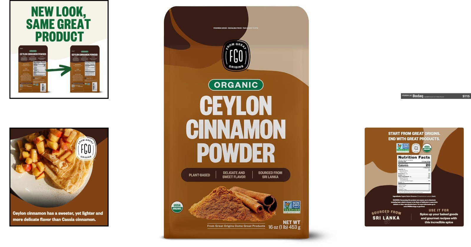Versatile Organic Ceylon Cinnamon Powder, 16oz – Elevate Your Cooking Experience