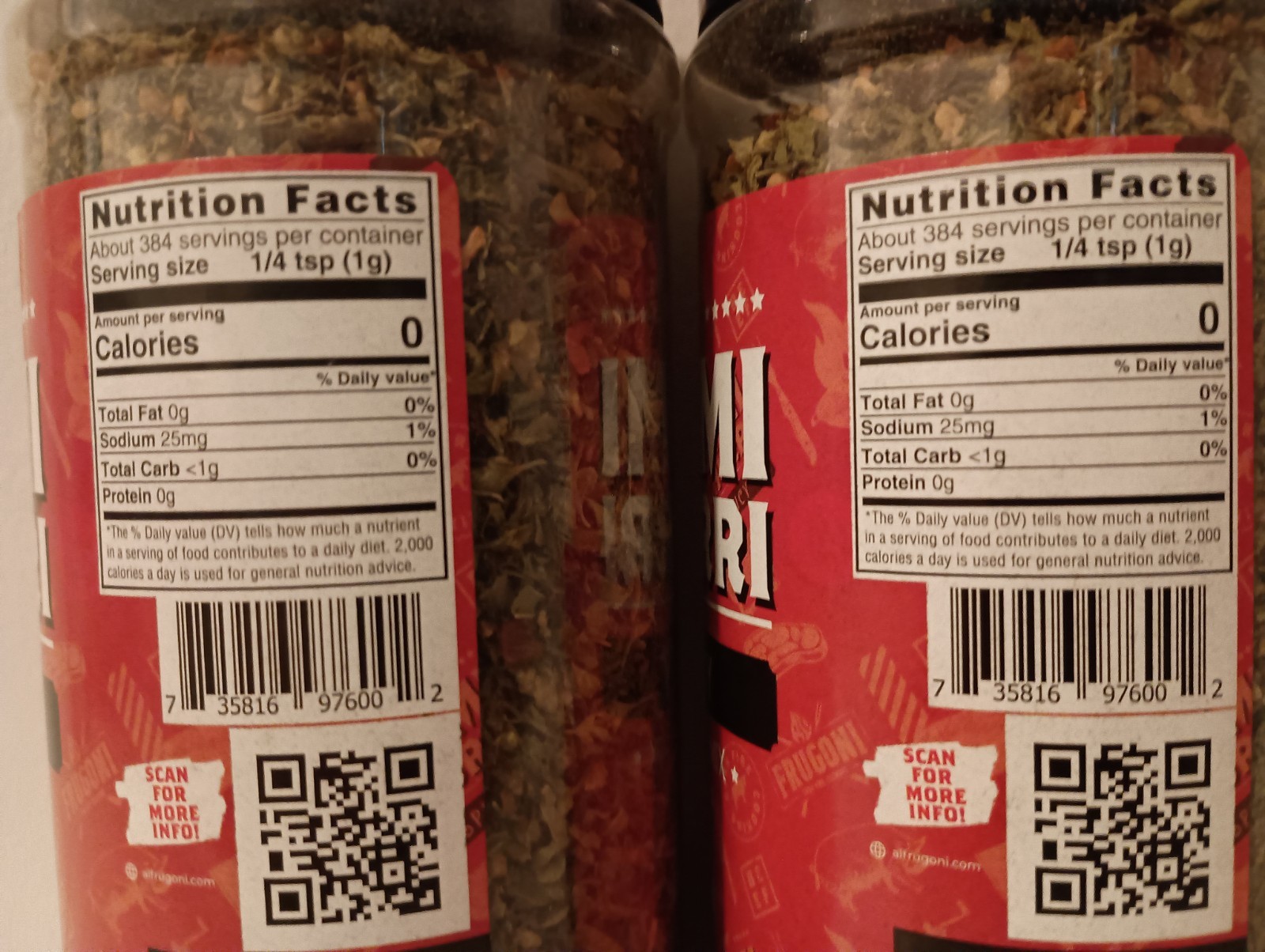 2 Frugoni Chimichurri Spicy Seasoning & Rub For Pork Poultry Fish Beef 2.5 Oz.