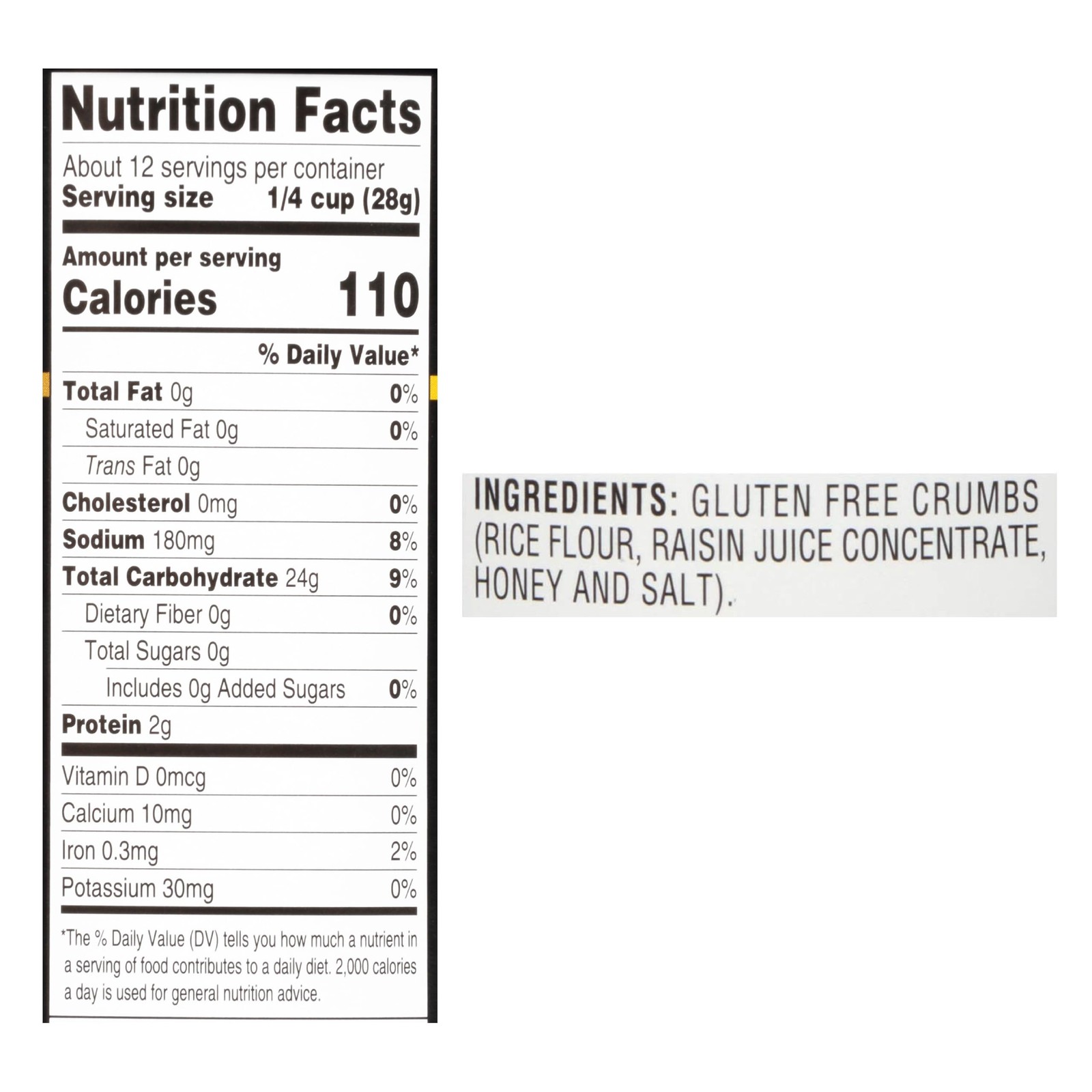 4C Premium Gluten Free Bread Crumbs, Plain, 12 Ounce 12 (Pack of 1)