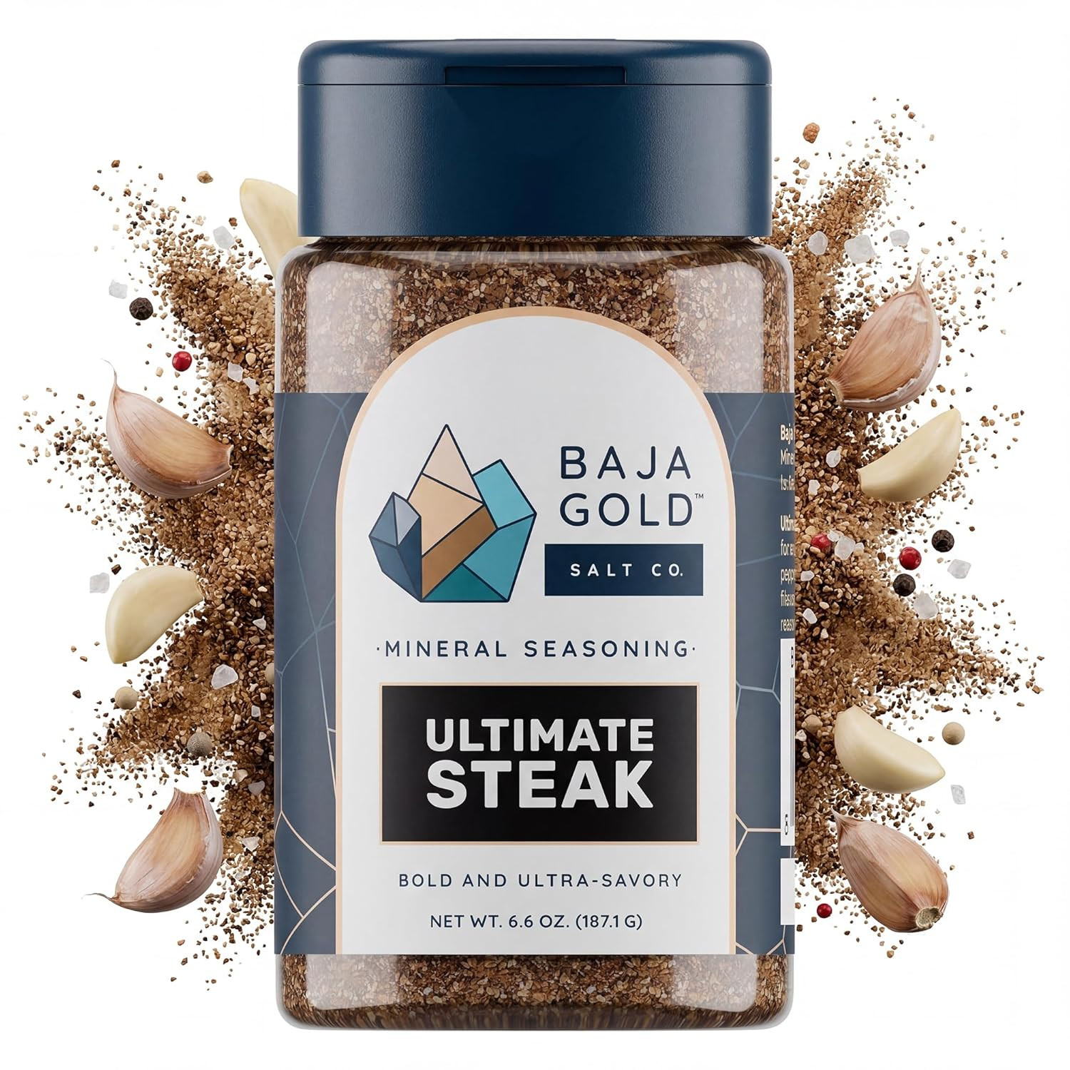 Baja Gold Ultimate Steak Seasoning, Salt Pepper Garlic With Paprika And Black Pe