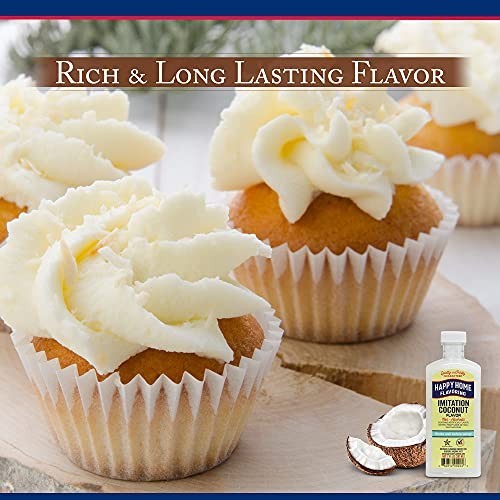 Imitation Coconut Flavoring 7 oz Non Alcoholic Kosher Clear Extract for Baking