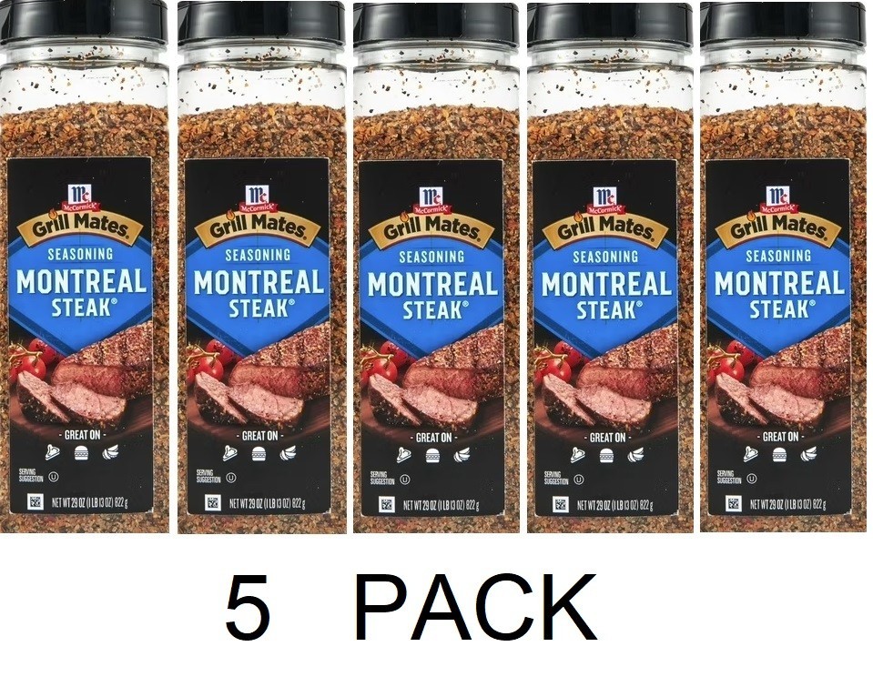 McCormick Grill Mates Montreal Steak Seasoning 29 oz Bottle – 5 PACK