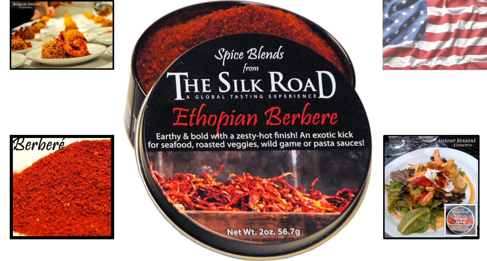 Spicy Ethiopian Berbere Condiment 2oz – No Salt, Gluten-Free & All-Natural