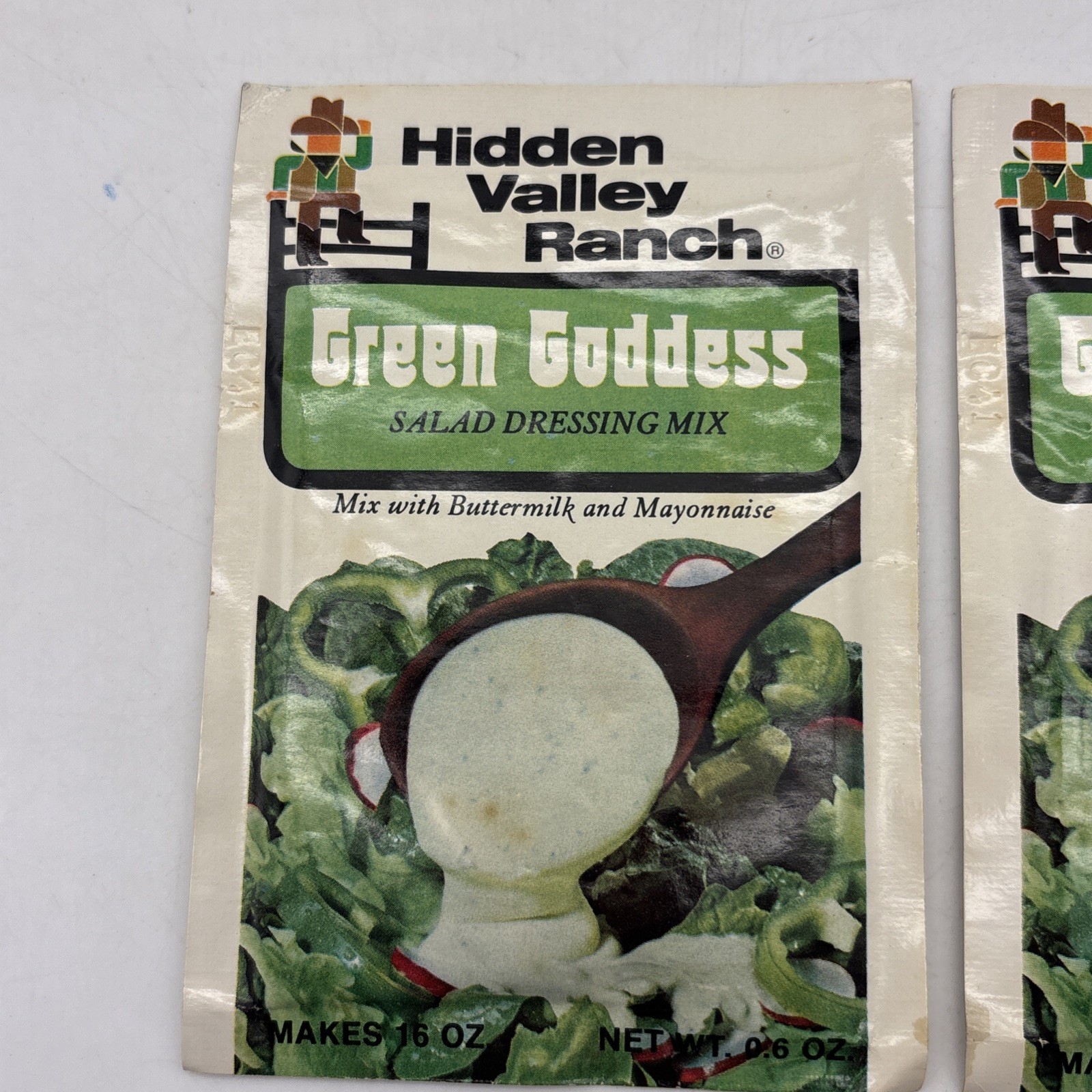 Vintage Hidden Valley Ranch Green Goddess Salad Dressing Mix 1974 Movie Prop