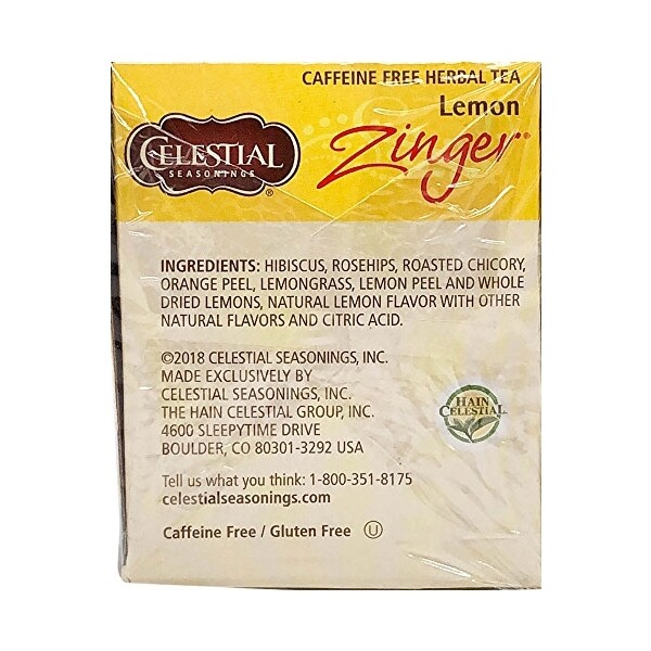 Celestial Seasonings Lemon Zinger Herbal Tea (Pack of 2)