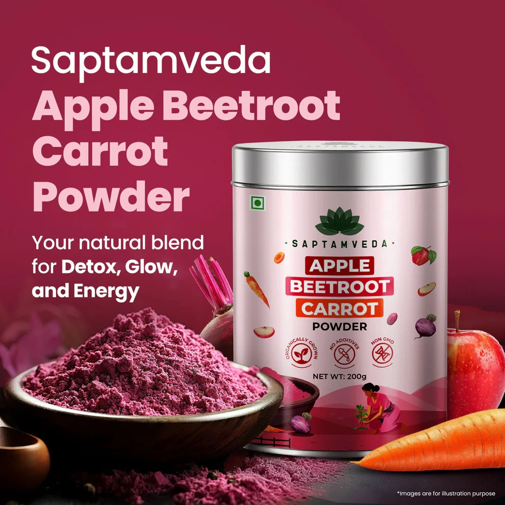 Apple Beetroot Carrot & Wheatgrass Powder Pure Blend Of Nutrition &Herbal Health