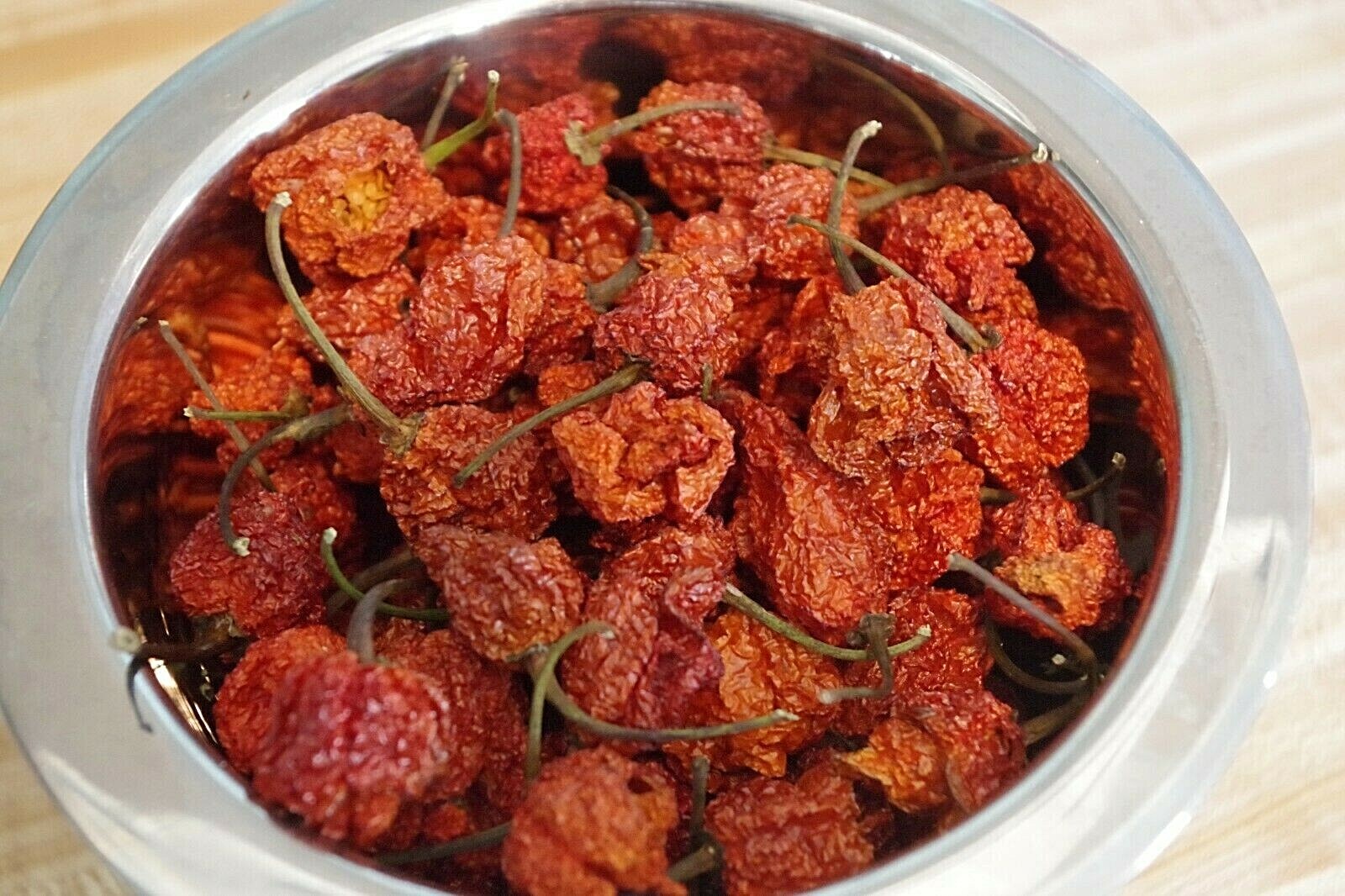 Dried Super Hot Peppers – Carolina Reaper / Ghost / Scorpion – Whole,Grown in TN