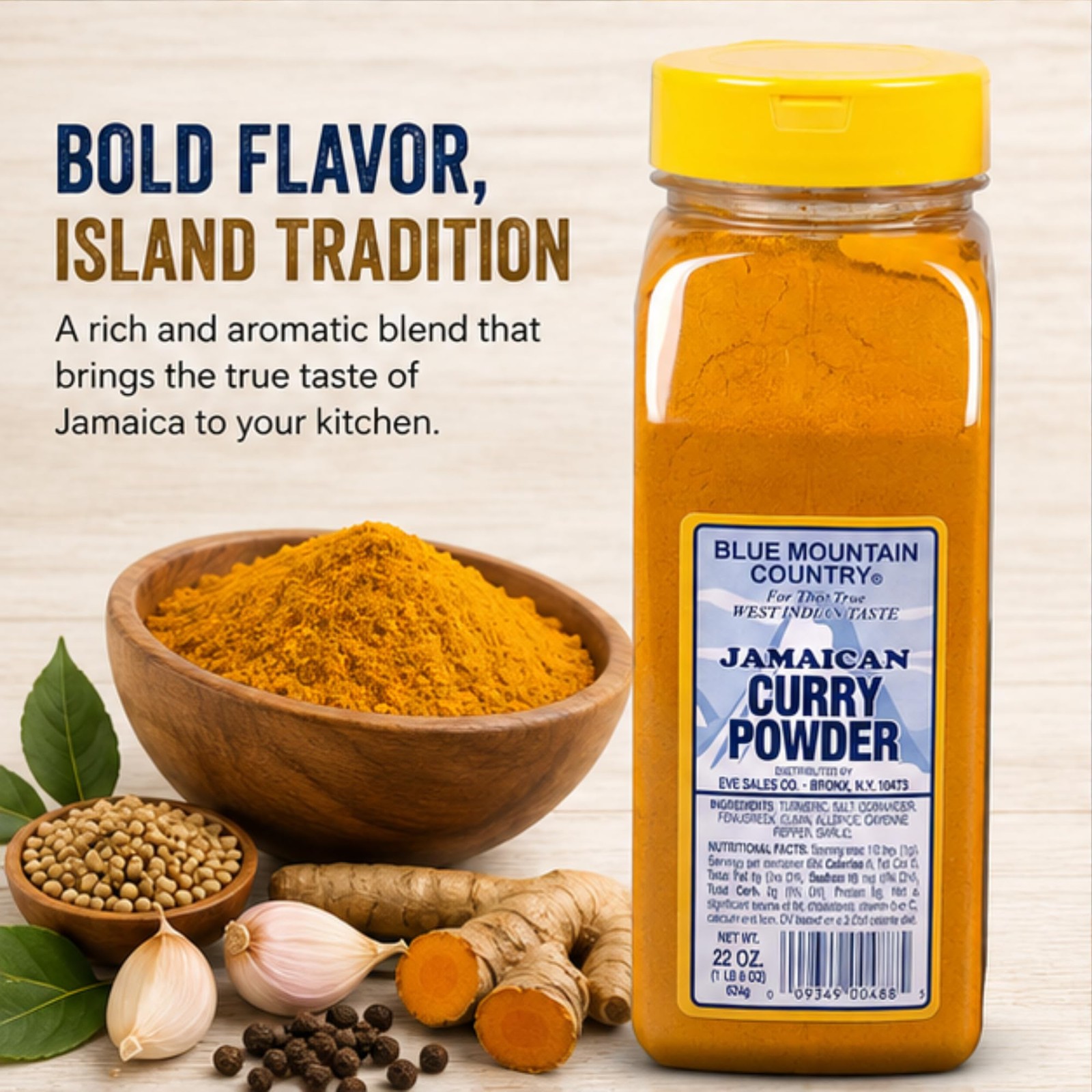 Blue Mountain Country Jamaican Curry Powder, 22 Ounce – Authentic West Indian…