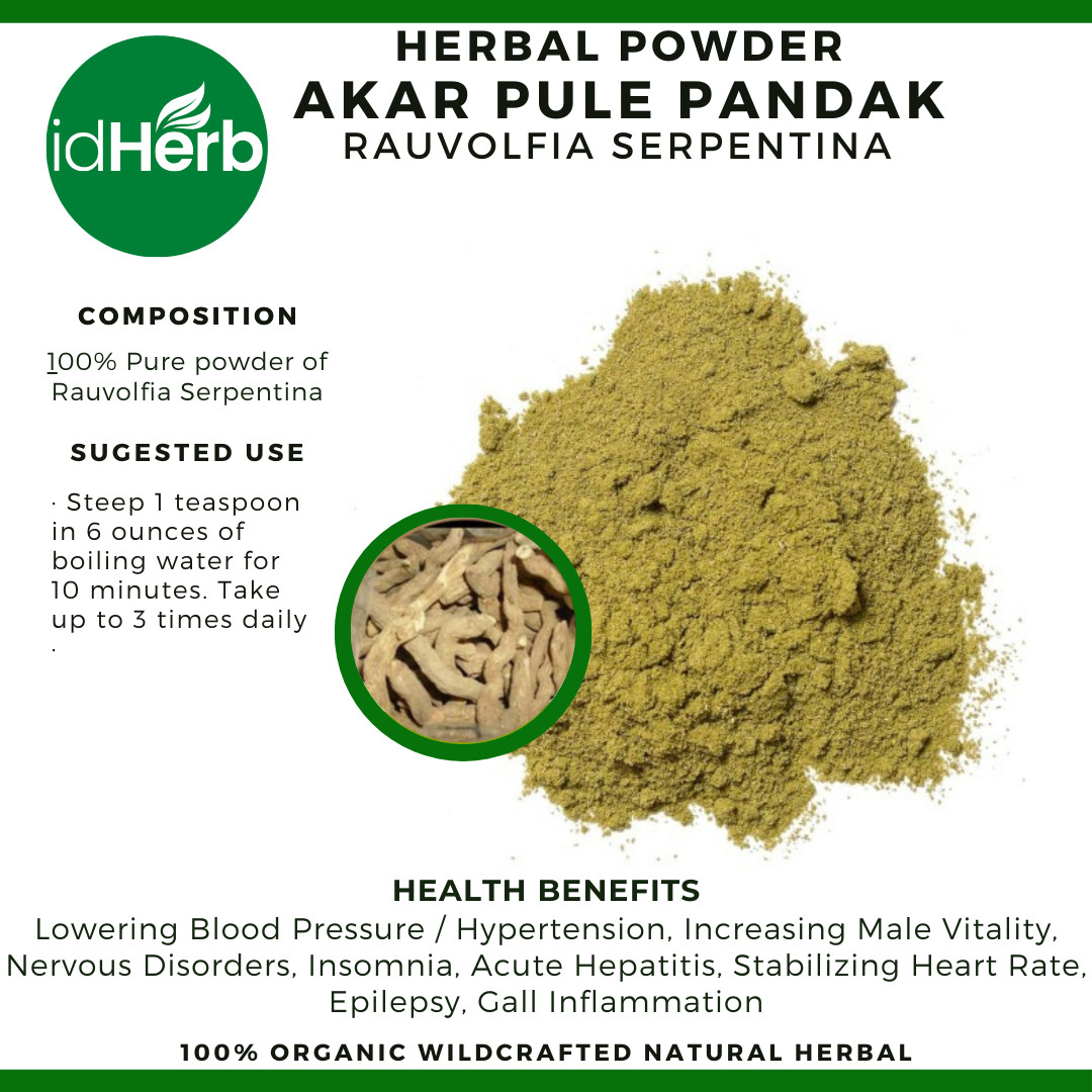 50 g – 500 g Powder Of Indian Snakeroot Rauvolfia Serpentina Organic WildCrafted