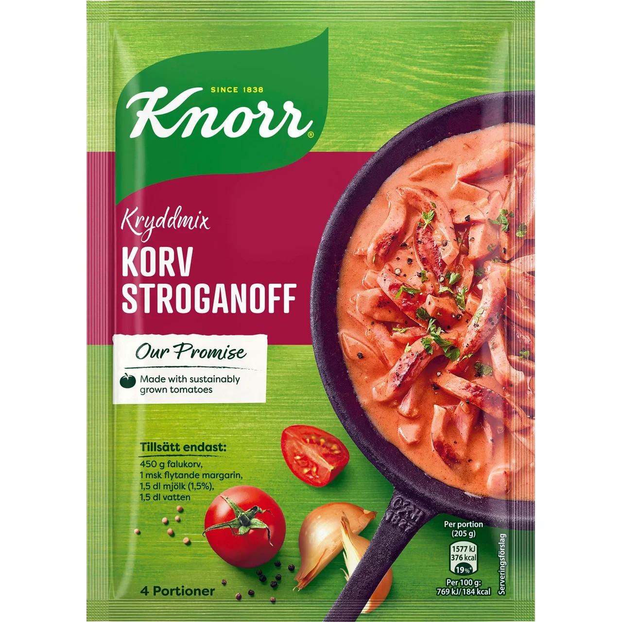 12x Knorr Korv Stroganoff Seasoning Mix 50g Swedish Stroganoff Sauce