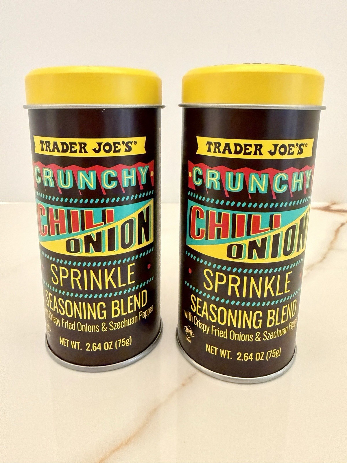 2-Pack Trader Joe’s Crunchy Chile Onion Sprinkle Seasoning Blend 2.64 oz Exp2027