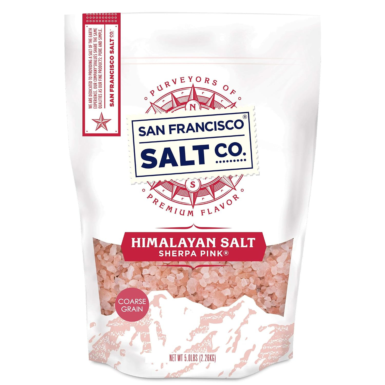 Himalayan Salt – Coarse Grain, 5 lbs. | All-Natural, Gluten-Free, No Additives |