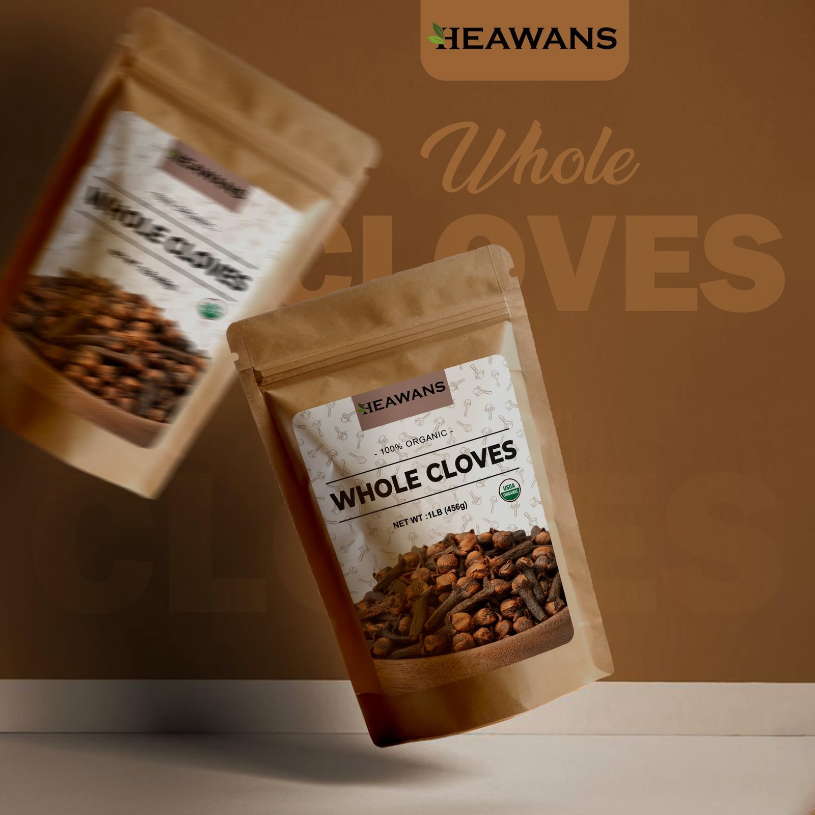 Heawans Organic premium Grade Whole Cloves 1 LB |16 oz 16 Ounce (Pack of 1)