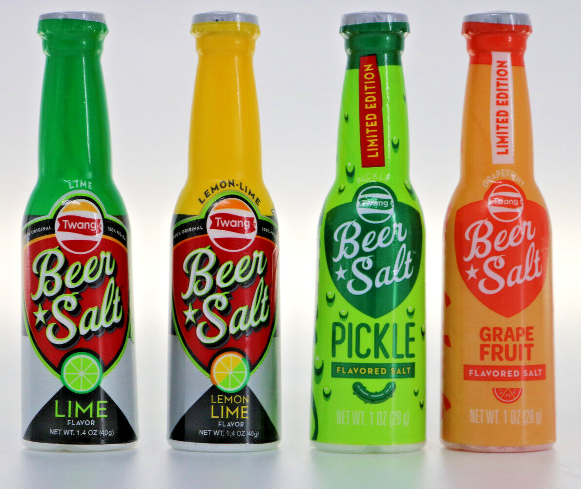 Twang Beer Salts 4 Ct Sampler Pack – Lime Lemon Lime Pickle Grapefruit