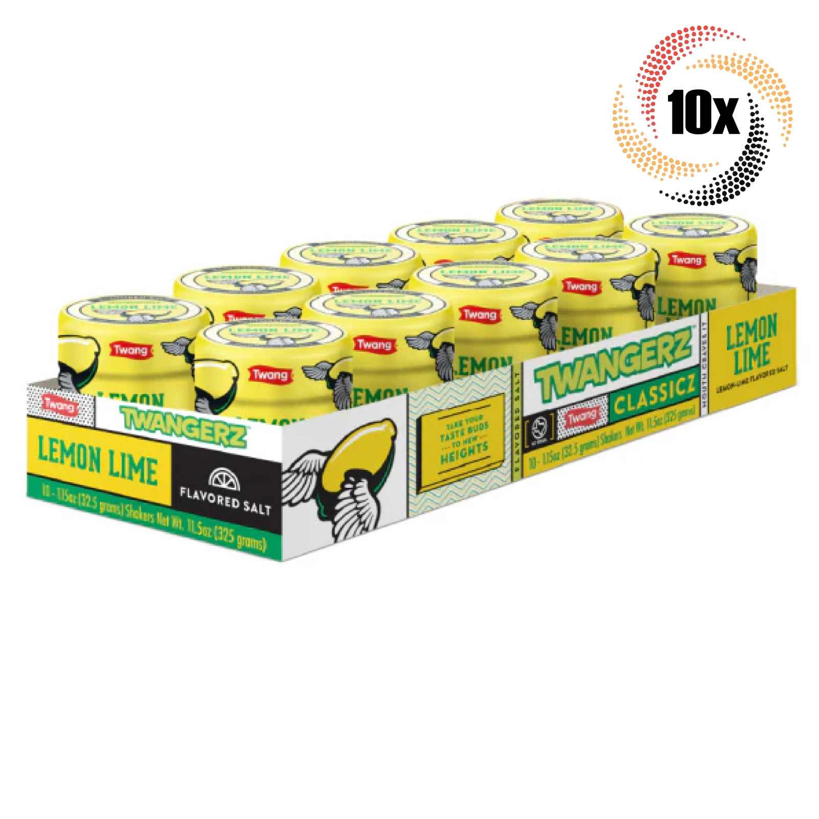Full Box 10x Shakers Twang Twangerz Classicz Lemon Lime Salt Topping | 1.15oz