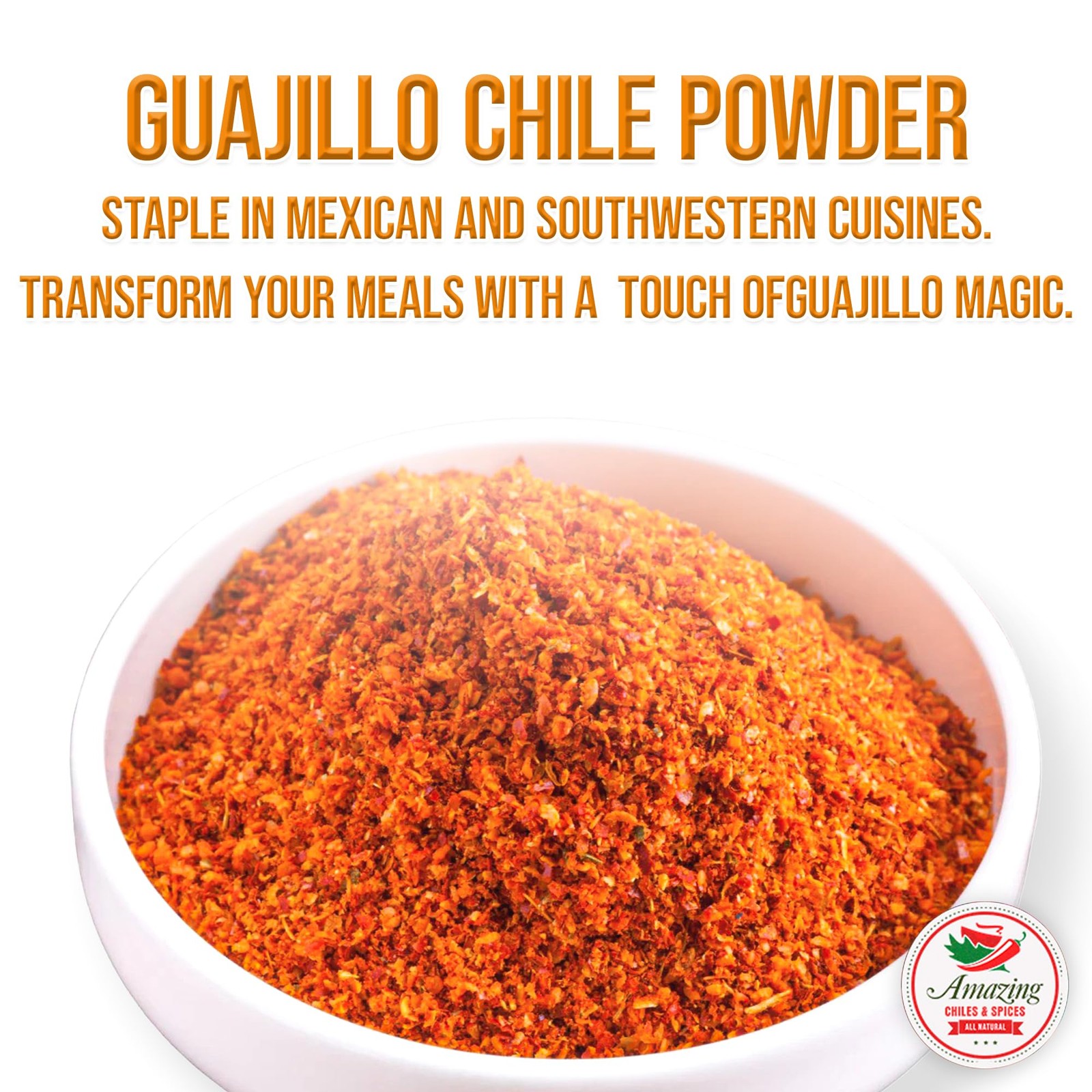 Guajillo Chile Powder Ground (4oz) – Natural and Premium. Great For Chili, Sa…
