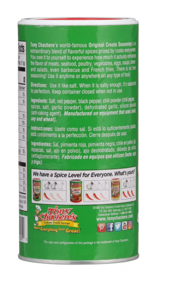 (2 pack) Tony Chachere’s, Cajun, Creole, Original Seasoning, 17 oz, Shelf Stable