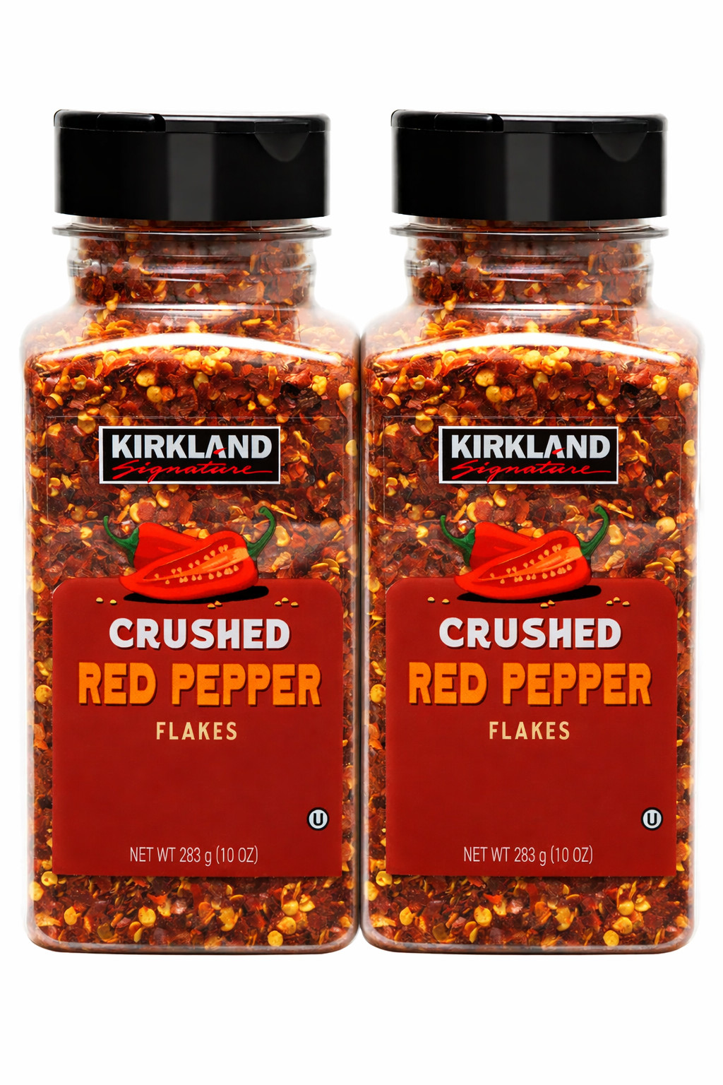 Kirkland Signature Crushed Red Pepper Flakes 10 oz Kosher Costco Spice – 2 PACK