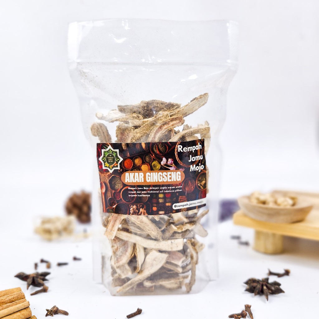 Javanese Ginseng Root Slices 100g dried herbal ingredient for mindful cooking