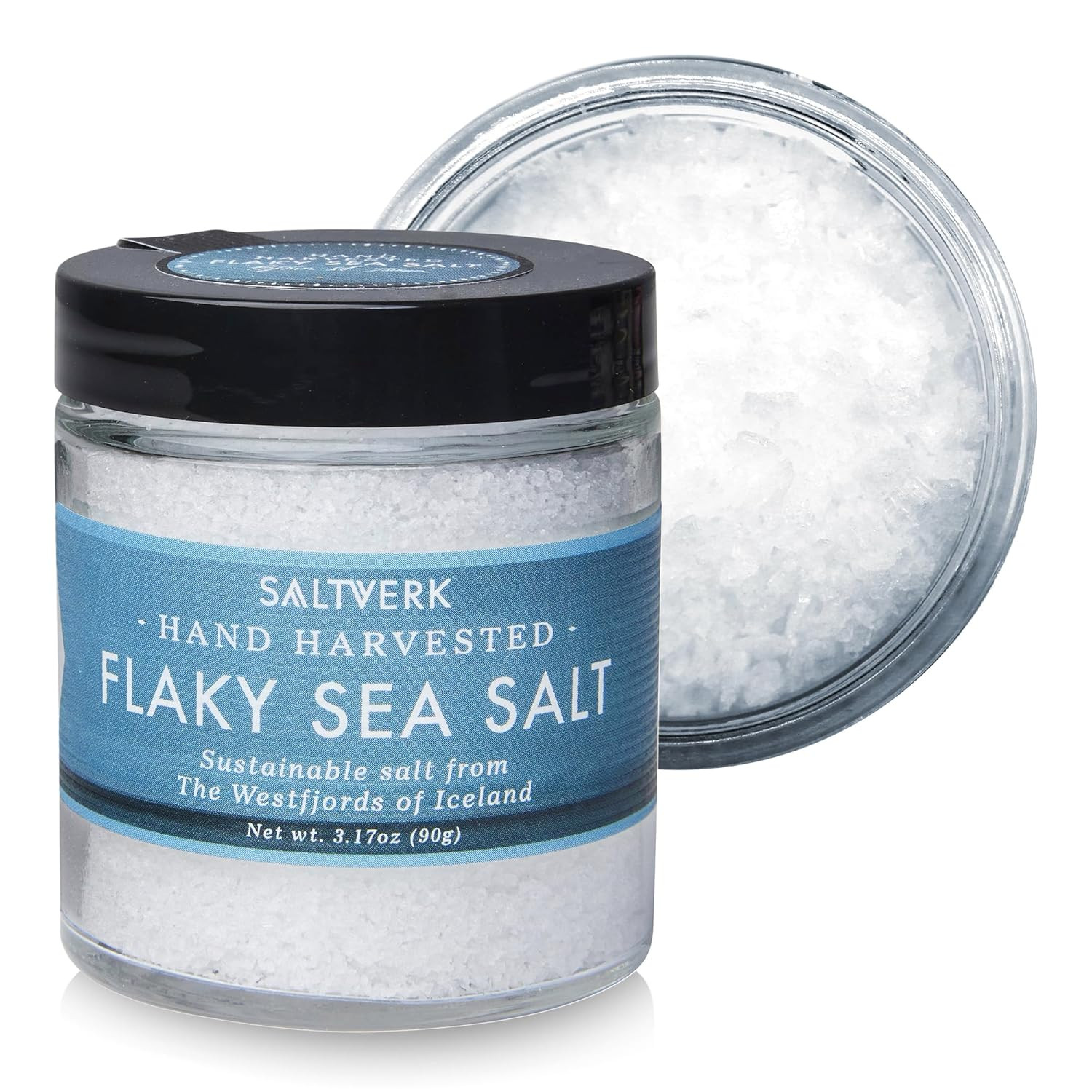 Saltverk Flaky Sea Salt – 3.17 Ounce Jar – Hand Harvested Gourmet – Sustainably