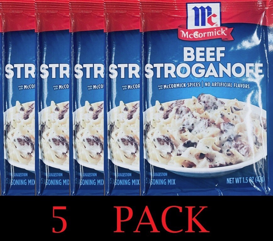5x McCormick BEEF STROGANOFF Seasoning Mix Savory Spices 1.5 oz Packet – 5 PACK