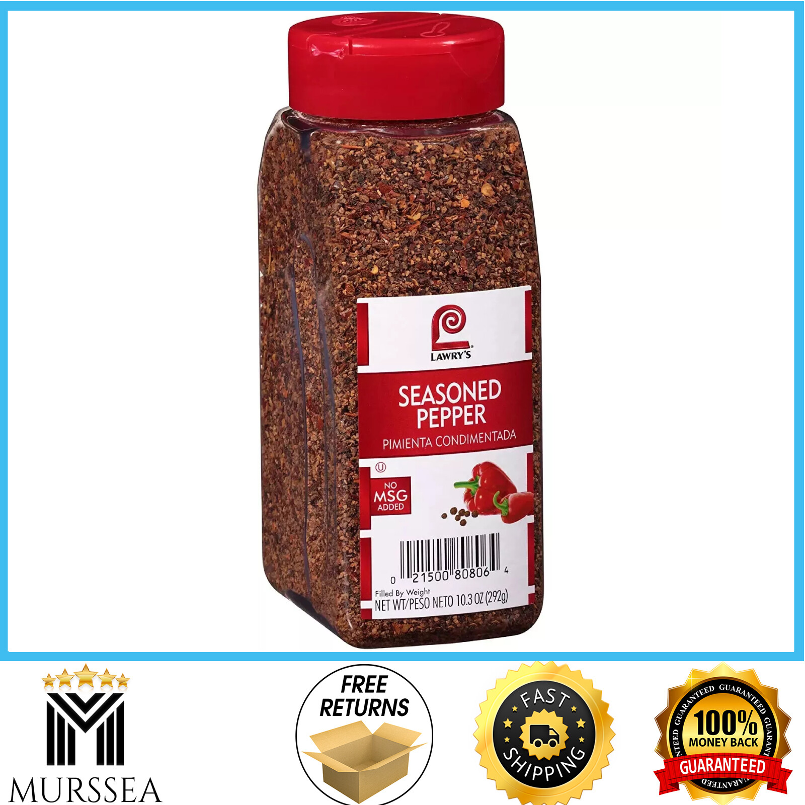 Lawry’S Seasoned Pepper, 10.3 Oz – One 10.3 Ounce Container of Seasoned All Pepp