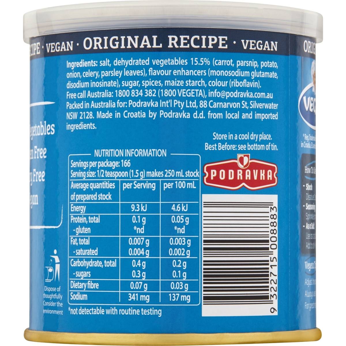 Vegeta Vegetable Stock Powder Seasoning 250g