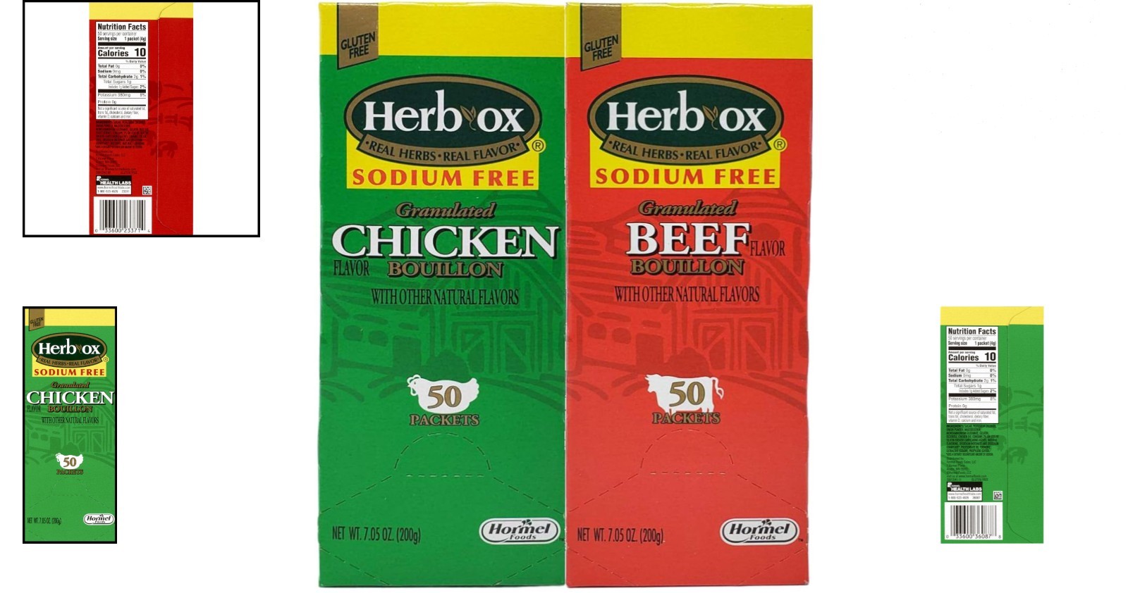 Sodium Free Beef & Chicken Bouillon Packets 100 Count Gluten Free Low Sodium …