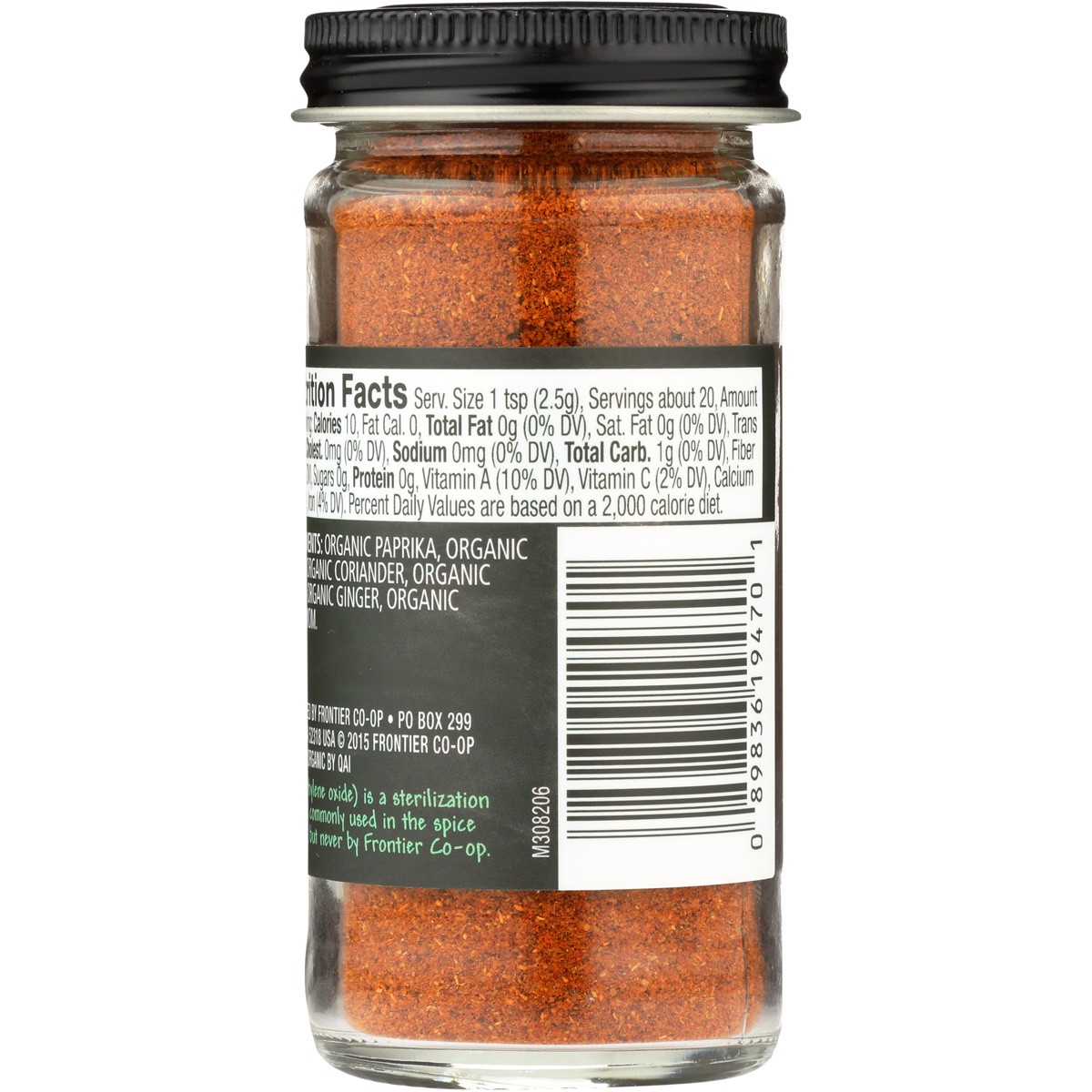 Frontier -Op Organic Tandoori Masala Seasoning By Co-Op 1.8 Oz 1 Pack