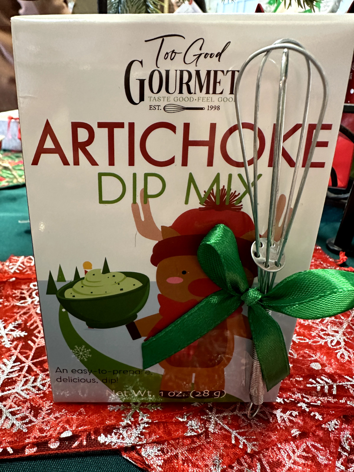 ARTICHOKE DIP Mix w/mini whisk – Great stocking stuffer – FREE SHIPPING